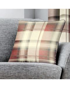 Fusion  Balmoral Check Filled Cushion - Blush